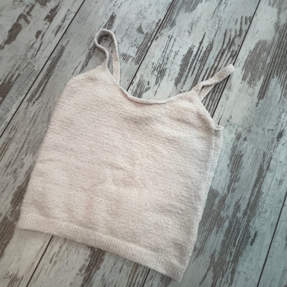 Sincerely Jules White Fuzzy Tank Top – Size Small – 100% Polyester – Loungewear - Picture 1 of 8